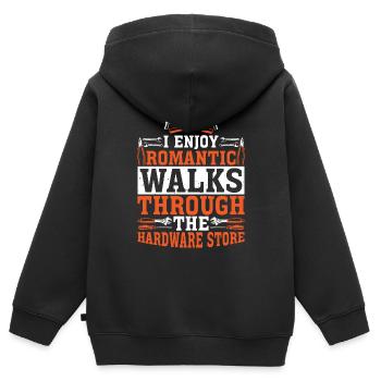 Enjoy Romantic Walks Through The Hardware Store 38 - Kids Premium Organic Zip-up Hoodie - black - Back - AI Model Kid Male (0cm)