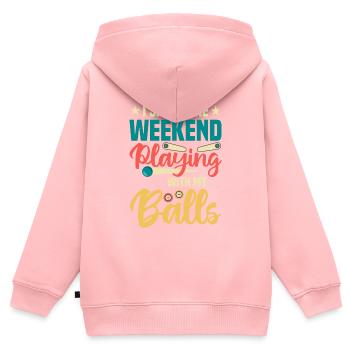 Flipper Retro Pinball Flipperautomat Bumper - Kinder Premium Organic Zip Hoodie - Rosa - Hinten - AI Model Kid Female (0cm)