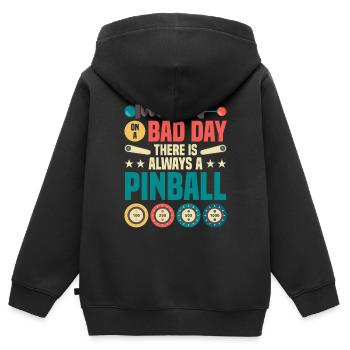 Flipper Retro Pinball Flipperautomat Bumper - Kids Premium Organic Zip-up Hoodie - black - Back - AI Model Kid Male (0cm)