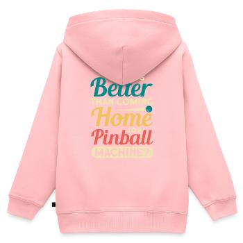 Flipper Retro Pinball Flipperautomat Bumper - Kinder Premium Organic Zip Hoodie - Rosa - Hinten - AI Model Kid Female (0cm)