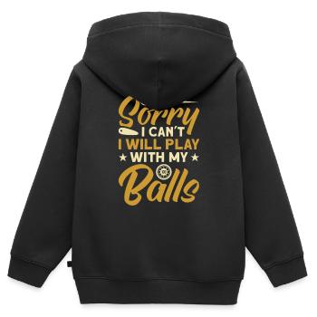 Flipper Retro Pinball Flipperautomat Bumper - Kinder Premium Organic Zip Hoodie - Schwarz - Hinten - AI Model Kid Male (0cm)
