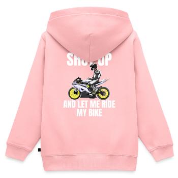 Motorcycle Lifestyle / Motorrad / Motorräder biker - Kinder Premium Organic Zip Hoodie - Rosa - Hinten - AI Model Kid Female (0cm)