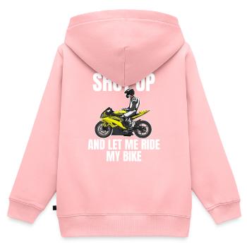 Motorcycle Lifestyle / Motorrad / Motorräder biker - Kinder Premium Organic Zip Hoodie - Rosa - Hinten - AI Model Kid Female (0cm)