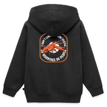 Hummer Lobster Lustig - Kinder Premium Organic Zip Hoodie - Schwarz - Hinten - AI Model Kid Male (0cm)