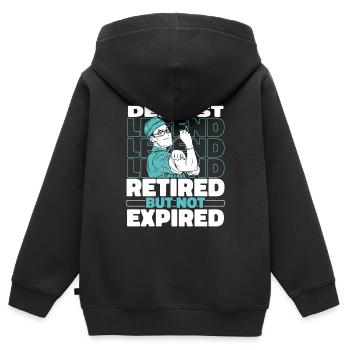 Retired Dentist Dentist - Kids Premium Organic Zip-up Hoodie - black - Back - AI Model Kid Male (0cm)