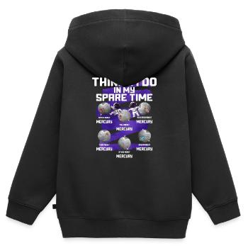 Mercure - Sweat Premium à capuche zippé enfant bio - noir - Dos - AI Model Kid Male (0cm)