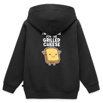 Sandwichs amusants pour les amateurs de sandwichs - Sweat Premium à capuche zippé enfant bio - noir - Dos - AI Model Kid Male (0cm)