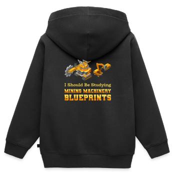 Engineer Mining Engineer - Kids Premium Organic Zip-up Hoodie - black - Back - AI Model Kid Male (0cm)