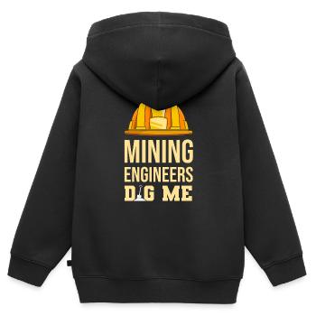Engineer Mining Engineer - Kids Premium Organic Zip-up Hoodie - black - Back - AI Model Kid Male (0cm)