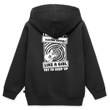 E Gitarre Elektrogitarre Mädchen - Kinder Premium Organic Zip Hoodie - Schwarz - Hinten - AI Model Kid Male (0cm)