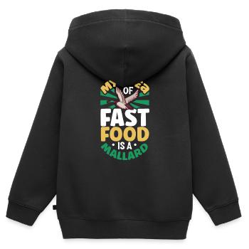 Duck Hunt Duck Hunter Bird Hunting Duck Hunting - Kinder Premium Organic Zip Hoodie - Schwarz - Hinten - AI Model Kid Male (0cm)