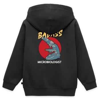 Microbiologist Microbiology Lab Staph Biology - Kids Premium Organic Zip-up Hoodie - black - Back - AI Model Kid Male (0cm)