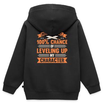 LARP Live-Action-Rollenspiel - Kinder Premium Organic Zip Hoodie - Schwarz - Hinten - AI Model Kid Male (0cm)
