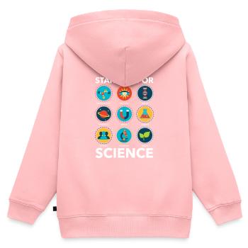 Stand Up For Science Biology Physics School - Kids Premium Organic Zip-up Hoodie - rose - Back - AI Model Kid Female (0cm)