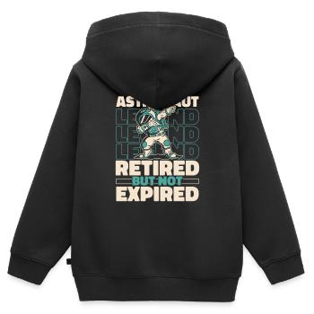 Astronaute, astronaute, astronaute, cosmonaute à la retraite - Sweat Premium à capuche zippé enfant bio - noir - Dos - AI Model Kid Male (0cm)