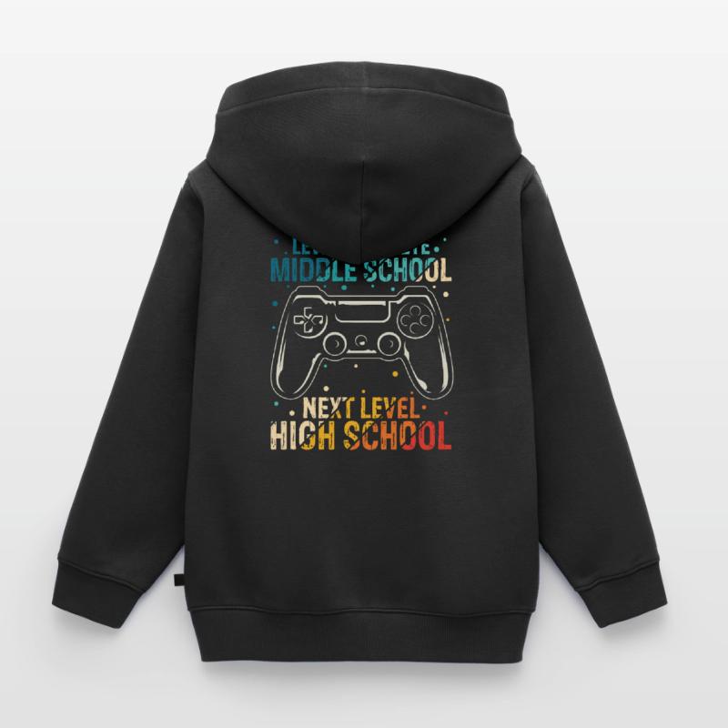 High School Nect Controller Gaming Videogames Game Kinder Premium Organic Zip Hoodie