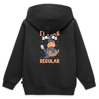 Postangestellte Postdame Postbote Post - Kinder Premium Organic Zip Hoodie - Schwarz - Hinten - AI Model Kid Male (0cm)