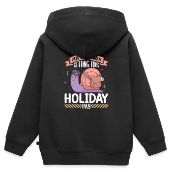 Commis des postes Postlady Postman Post Office - Sweat Premium à capuche zippé enfant bio - noir - Dos - AI Model Kid Male (0cm)