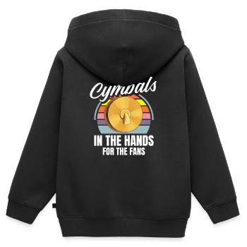 Fanfahrenzug Spielmannszug Becken - Kinder Premium Organic Zip Hoodie - Schwarz - Hinten - AI Model Kid Male (0cm)