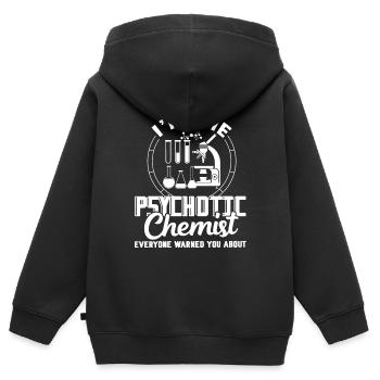 Chemist I'm The Psychotic Chemist - Kids Premium Organic Zip-up Hoodie - black - Back - AI Model Kid Male (0cm)
