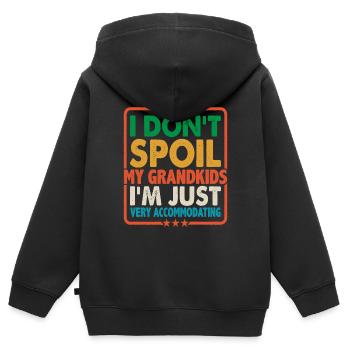 I Don't Spoil My Grandkids 6 - Kinder Premium Organic Zip Hoodie - Schwarz - Hinten - AI Model Kid Male (0cm)