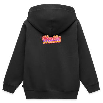 Halleserin Halleser Halle - Sweat Premium à capuche zippé enfant bio - noir - Dos - AI Model Kid Male (0cm)
