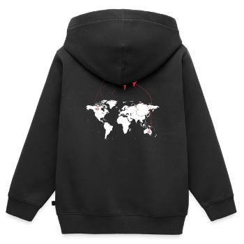 Go on - Kids Premium Organic Zip-up Hoodie - black - Back - AI Model Kid Male (0cm)