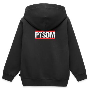 Potsdamerin Potsdamer Potsdam - Kinder Premium Organic Zip Hoodie - Schwarz - Hinten - AI Model Kid Male (0cm)