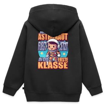 Dieser Kleine Astronaut fliegt jetzt in die erste - Kinder Premium Organic Zip Hoodie - Schwarz - Hinten - AI Model Kid Male (0cm)