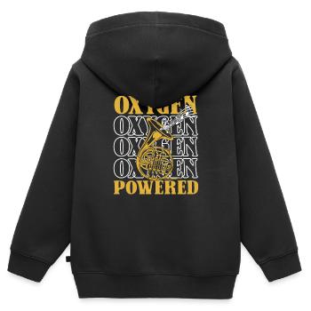 Fanfare Procession Tuba Oxygen - Kids Premium Organic Zip-up Hoodie - black - Back - AI Model Kid Male (0cm)