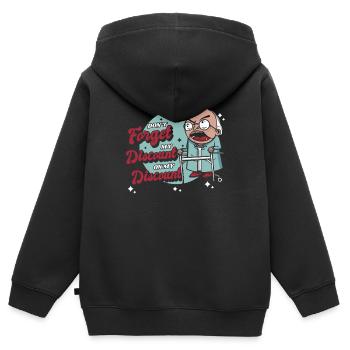 Pension de retraité drôle N’oubliez pas ma réduction - Sweat Premium à capuche zippé enfant bio - noir - Dos - AI Model Kid Male (0cm)