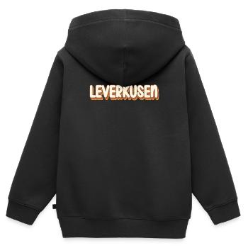 Leverkusenerin Leverkusener Leverkusen - Kinder Premium Organic Zip Hoodie - Schwarz - Hinten - AI Model Kid Male (0cm)