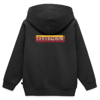 Leverkusenerin Leverkusener Leverkusen - Kinder Premium Organic Zip Hoodie - Schwarz - Hinten - AI Model Kid Male (0cm)