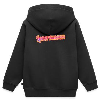 Leverkusenerin Leverkusener Leverkusen - Kinder Premium Organic Zip Hoodie - Schwarz - Hinten - AI Model Kid Male (0cm)
