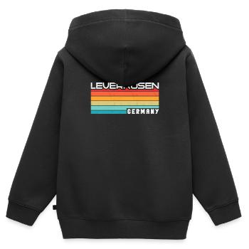Leverkusenerin Leverkusener Leverkusen - Kinder Premium Organic Zip Hoodie - Schwarz - Hinten - AI Model Kid Male (0cm)