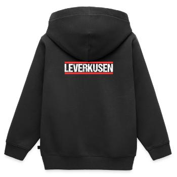 Leverkusenerin Leverkusener Leverkusen - Kinder Premium Organic Zip Hoodie - Schwarz - Hinten - AI Model Kid Male (0cm)