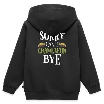 Chameleon Reptile Owner Lizard Reptile Pet - Kinder Premium Organic Zip Hoodie - Schwarz - Hinten - AI Model Kid Male (0cm)