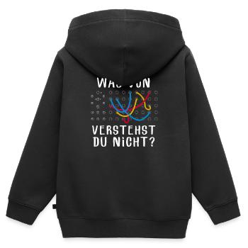 Was Von Verstehst Du Nicht Modular Synthesizer - Kinder Premium Organic Zip Hoodie - Schwarz - Hinten - AI Model Kid Male (0cm)