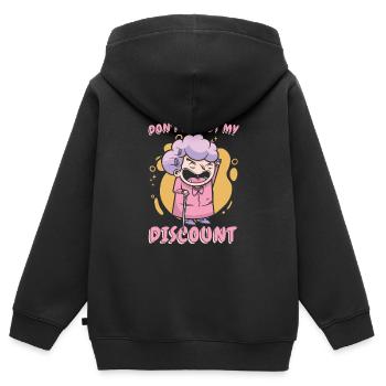 Pension de retraité drôle N’oubliez pas ma réduction - Sweat Premium à capuche zippé enfant bio - noir - Dos - AI Model Kid Male (0cm)