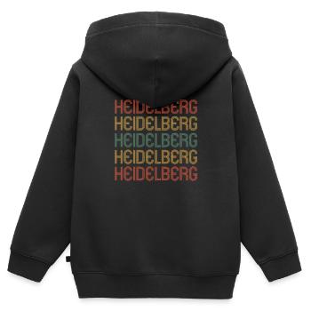 Heidelbergerin Heidelberger Heidelberg - Kinder Premium Organic Zip Hoodie - Schwarz - Hinten - AI Model Kid Male (0cm)