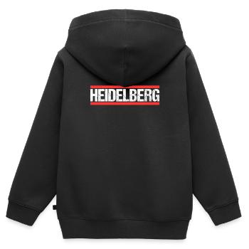 Heidelbergerin Heidelberger Heidelberg - Kinder Premium Organic Zip Hoodie - Schwarz - Hinten - AI Model Kid Male (0cm)