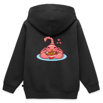 Scorpion - Sweat Premium à capuche zippé enfant bio - noir - Dos - AI Model Kid Male (0cm)