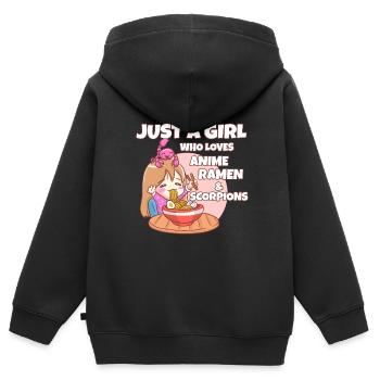 Scorpion - Sweat Premium à capuche zippé enfant bio - noir - Dos - AI Model Kid Male (0cm)