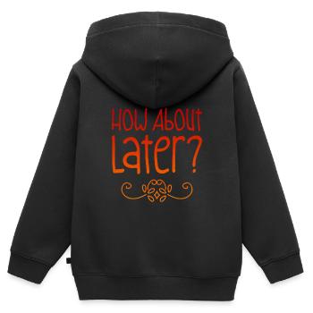 Et plus tard ? 2 - Sweat Premium à capuche zippé enfant bio - noir - Dos - AI Model Kid Male (0cm)