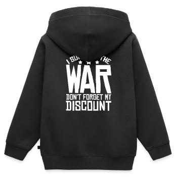Pension de retraité drôle N’oubliez pas ma réduction - Sweat Premium à capuche zippé enfant bio - noir - Dos - AI Model Kid Male (0cm)