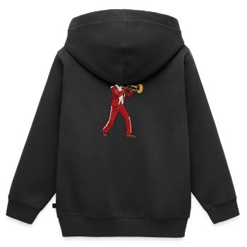 Trombone marching band - Kids Premium Organic Zip-up Hoodie - black - Back - AI Model Kid Male (0cm)