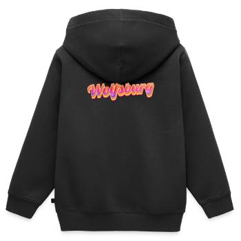Wolfsburgerin Wolfsburger Wolfsburg - Kinder Premium Organic Zip Hoodie - Schwarz - Hinten - AI Model Kid Male (0cm)