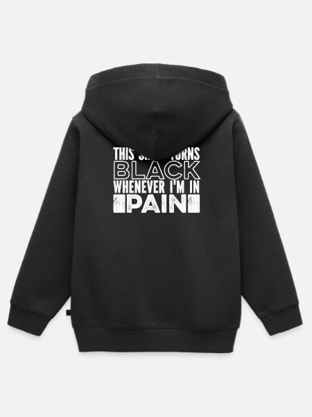 Fibromyalgie Rheuma - Premium børne zip-hættetrøje økologisk - sort