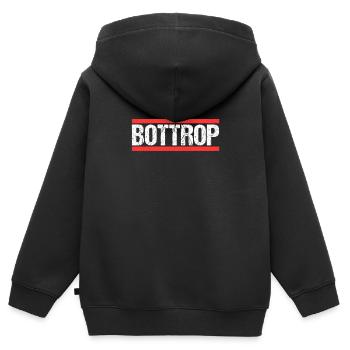 Bottroperin Bottroper Bottrop - Kinder Premium Organic Zip Hoodie - Schwarz - Hinten - AI Model Kid Male (0cm)