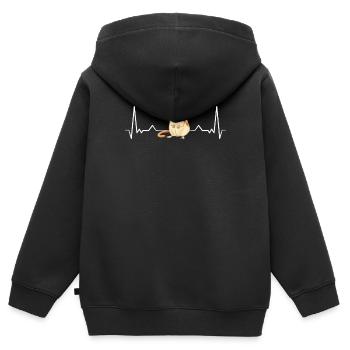 Gerbille - Sweat Premium à capuche zippé enfant bio - noir - Dos - AI Model Kid Male (0cm)